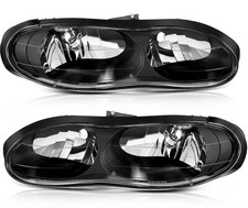 Headlight Assembly Replacement Fit 1998-2002 for Chevrolet Camaro Black Housing