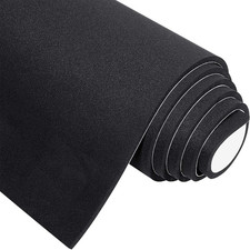 Adhesive Foam Padding 1/8" Thick x 12" W x 59" L, Black Thin Neoprene Sheets, Cl