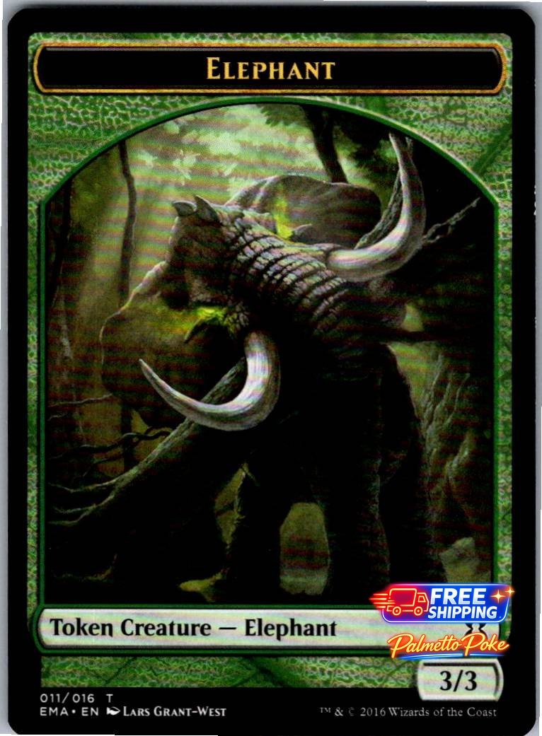 Elephant Token 11 Token Eternal Masters MTG Lightly Played