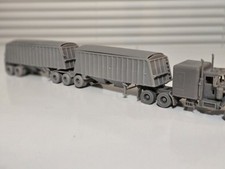 Ho Scale Merritt Superbee Grain Trailers Undecorated Kit 3d Printed