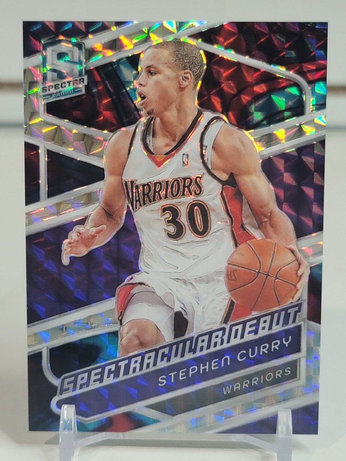 2023-24 Panini Spectra- Stephen Curry #4/99 Spectacular Debut Interstellar Prizm