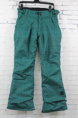 Ride Girls Youth Dart Pant Snowboard Pants Medium Pine Inca Print Green New