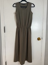 Mizuiro Ind Women’s S Dress Midi Length Tank Top Tan/Brown Lightweight Dress