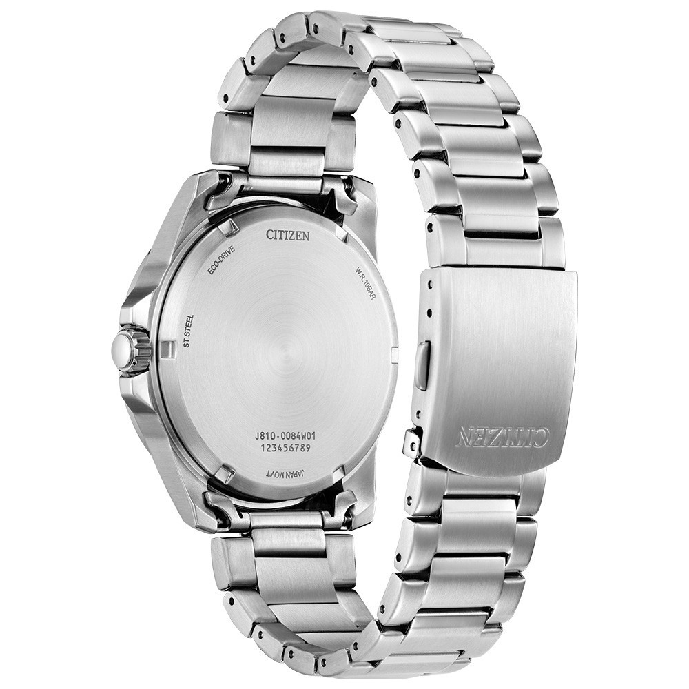 Citizen Men's Sport Casual Date Window Silver Eco-Drive Watch 41MM