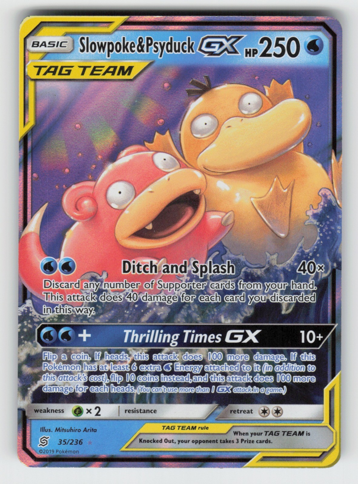 Slowpoke & Psyduck GX 35/236 Holo SM - Unified Minds NM
