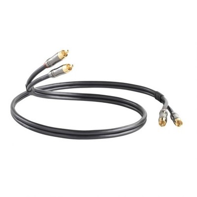 QED Performance Audio Cable Graphite - Pair 0.6 m