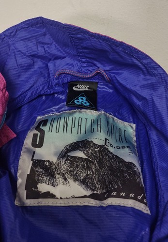 Vintage 90s Nike ACG Snowpatch Spire Windbreaker Shell Men's Size M Packable - Picture 3 of 6