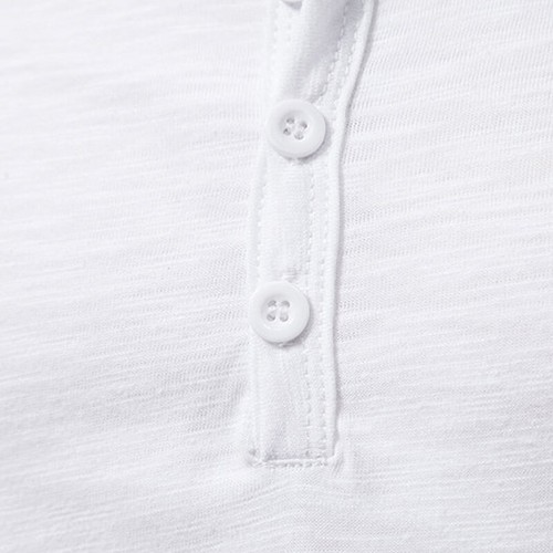 Kurzarm T-Shirt Herren Sommer Mode Slim Fit Knopf V-Ausschnitt T-Shirts - Bild 14 von 29