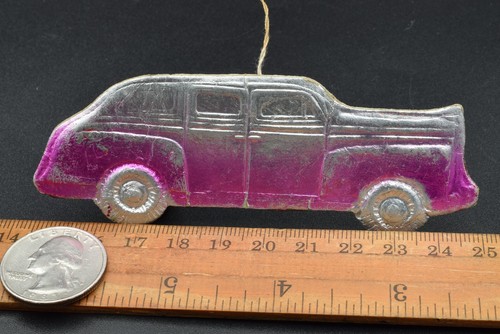 ! TOY 1960s ! ANTIQUE Christmas russian Cardboard Xmas Dresden car auto zim gaz - Picture 12 of 12