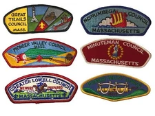 Lot of Massachusetts Councils 1/2 Dozen BSA CSPs Mint CSP (BHP1832)