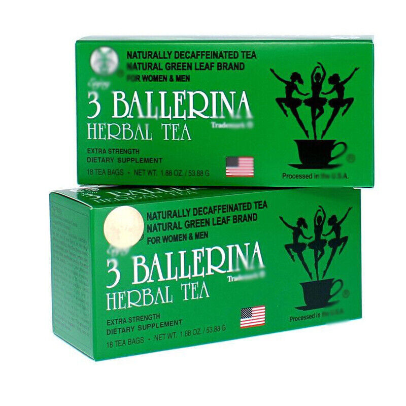 2 Boxes 3 Ballerina Herbal Tea Slim STRENGTH Slim Tea 3g *18 bags