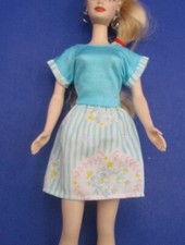 Barbie Doll Clothes     Blue Dress 775