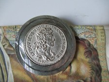 ANCIEN  PORTE BILLET PINCE à BILLETS 42 mm LOUIS XIII ROI DE FRANCE METAL