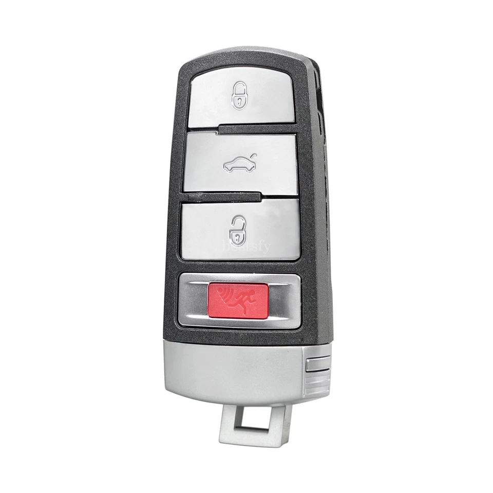 2 Llavero remoto inteligente para Volkswagen VW Passat CC 2007 2008 2009 2010 2011 2012 Foto 3 de 4