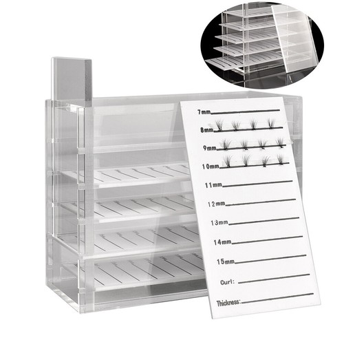 Wimpern Aufbewahrungsbox – 5 Schichten, Transparent, 12 X 9,8 X 6,3 Cm, Für Falsche Wimpern & Werkzeuge
