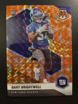 2021 Panini Mosaic Orange Reactive Gary Brightwell #377 RC Giants