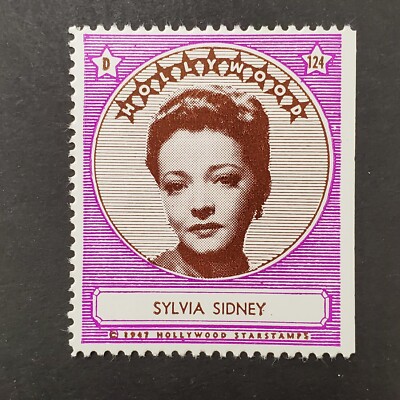 Sylvia Sidney 1947 Hollywood Screen Movie Stars Stamp Trading Card