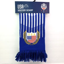 USA Soccer Scarf Red White And Blue USA Flag One Size Warm Winter Scarf