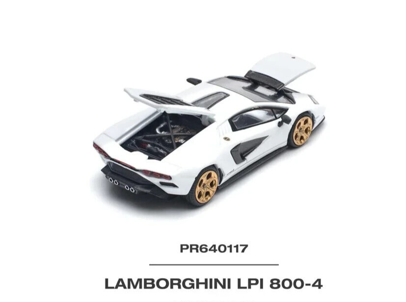 Pop Race 1:64 Lamborghini Countach LPI 800-4 White Diecast Pop Race 1:64 Lamborghini Countach LPI 800-4 White Diecast