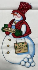 Daisy Kingdom Christmas Snowcone Snowman Door Panel 42" Tall Fabric Panel