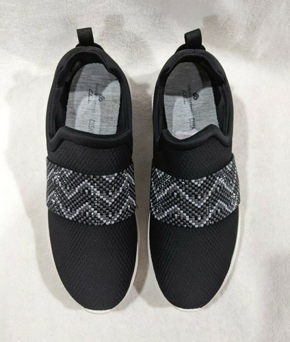 Clarks Cloudsteppers Nova Way Black Combi Women's Slip On Sneakers-Size 7/10 NWB - Picture 3 of 8