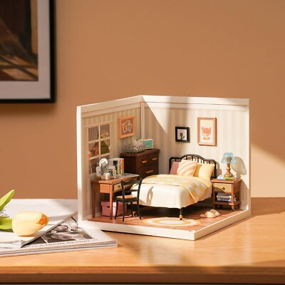 Rolife LED DIY Miniature Dollhouse Kit Sweet Dream Bedroom