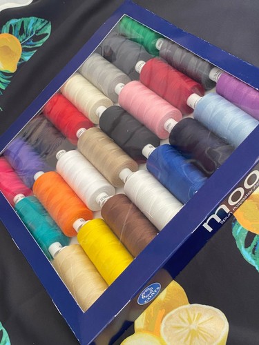 Coats moon thread polyester 120s -cotton sewing hand machine 1000y x24 assorted - Picture 2 of 3