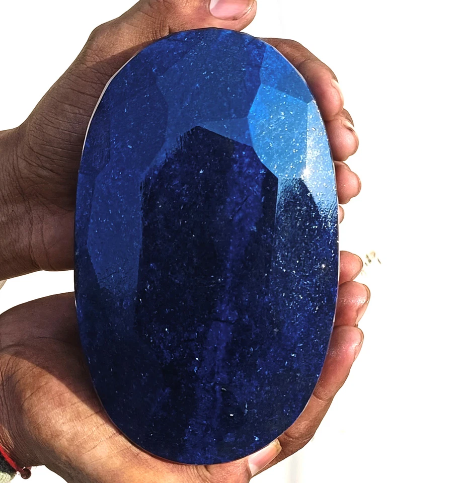 Piedra preciosa natural de Nigeria azul enorme zafiro certificado grado museo k Foto 4 de 4