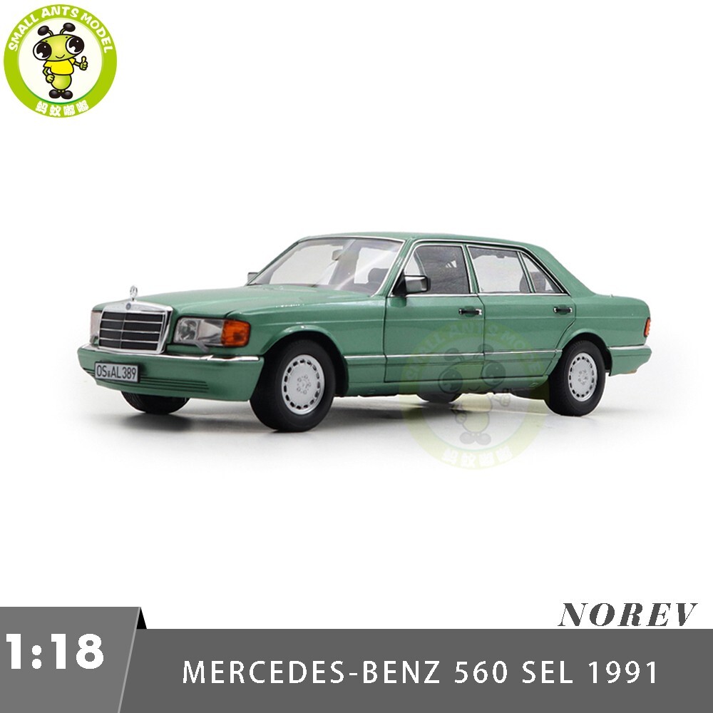 1/18 Mercedes Benz 560 SEL 1991 Norev 183469 Green Diecast Model
