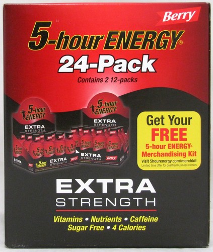 5 Hour Energy Shot Extra Strength Berry Flavor 24 CT 1.93oz Sugar Free Five Hr - Picture 2 of 7