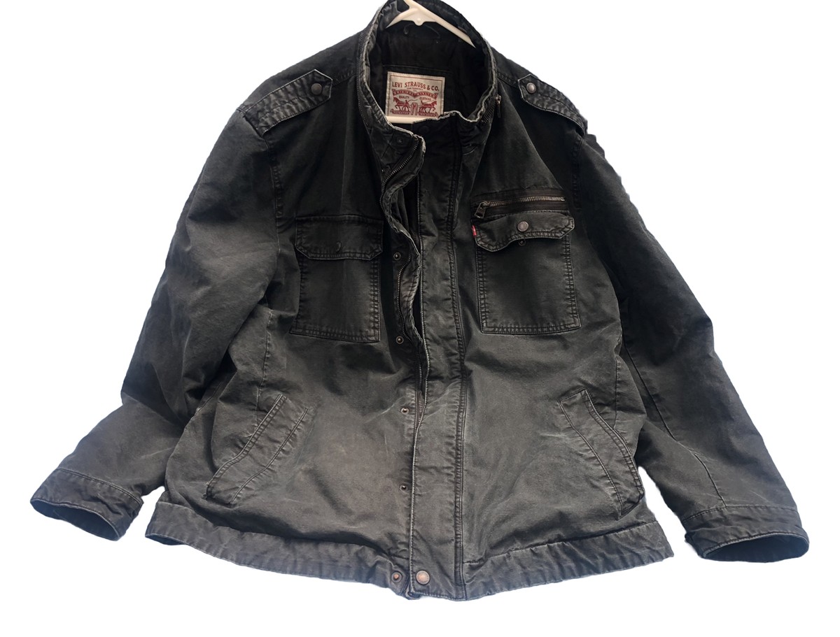 Vintage Levi's Faded Black Trucker Denim Jacket Size 2XL Quality