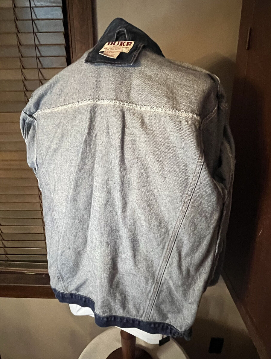 VINTAGE Duke Haband Men's Medium Denim Jean Jacket Zip Very VINTAGE Duke Haband Men's Medium Denim Jean Jacket Zip Very