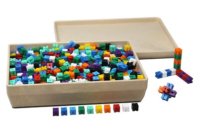 Steckgewichtswürfel 10 Farben 1000 Stück 1x1x1 cm RE-Plastic  Steckwürfel