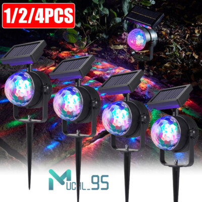Outdoor Laser Lights Waterproof Solar Power Star Projector Light Xmas Christmas