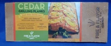 Fire & Flavor Cedar Grilling Planks, 11 Inch, 2 Planks. Single use.