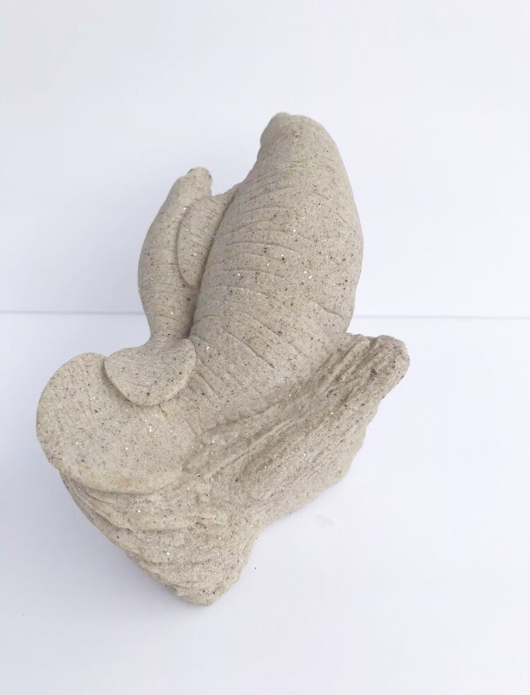 Collectible Manatee SandDeco Momma and Baby On Rocks Figurines Sand