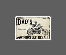 Motorcycle Repair Sticker Dad Waterproof