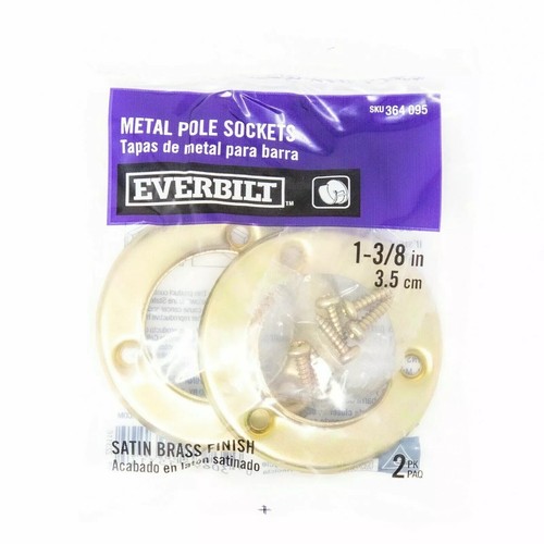 Pair of Everbilt Closet Rod Metal Pole Support Sockets for 1-3/8 in Rods 364095 - Picture 3 of 12