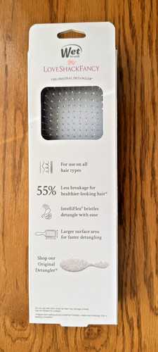 Wet Brush X LoveShackFancy PADDLE Detangler Hair Brush! English Ivy Blue! New! - Picture 2 of 2