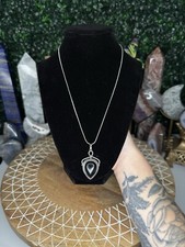 Obsidian Amulet Necklace Crystal Jewelry, Protection