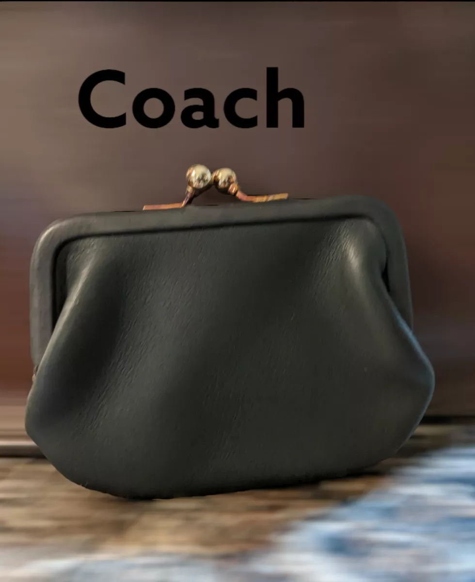 COACH Kisslock Coin Case in Black | Lyst