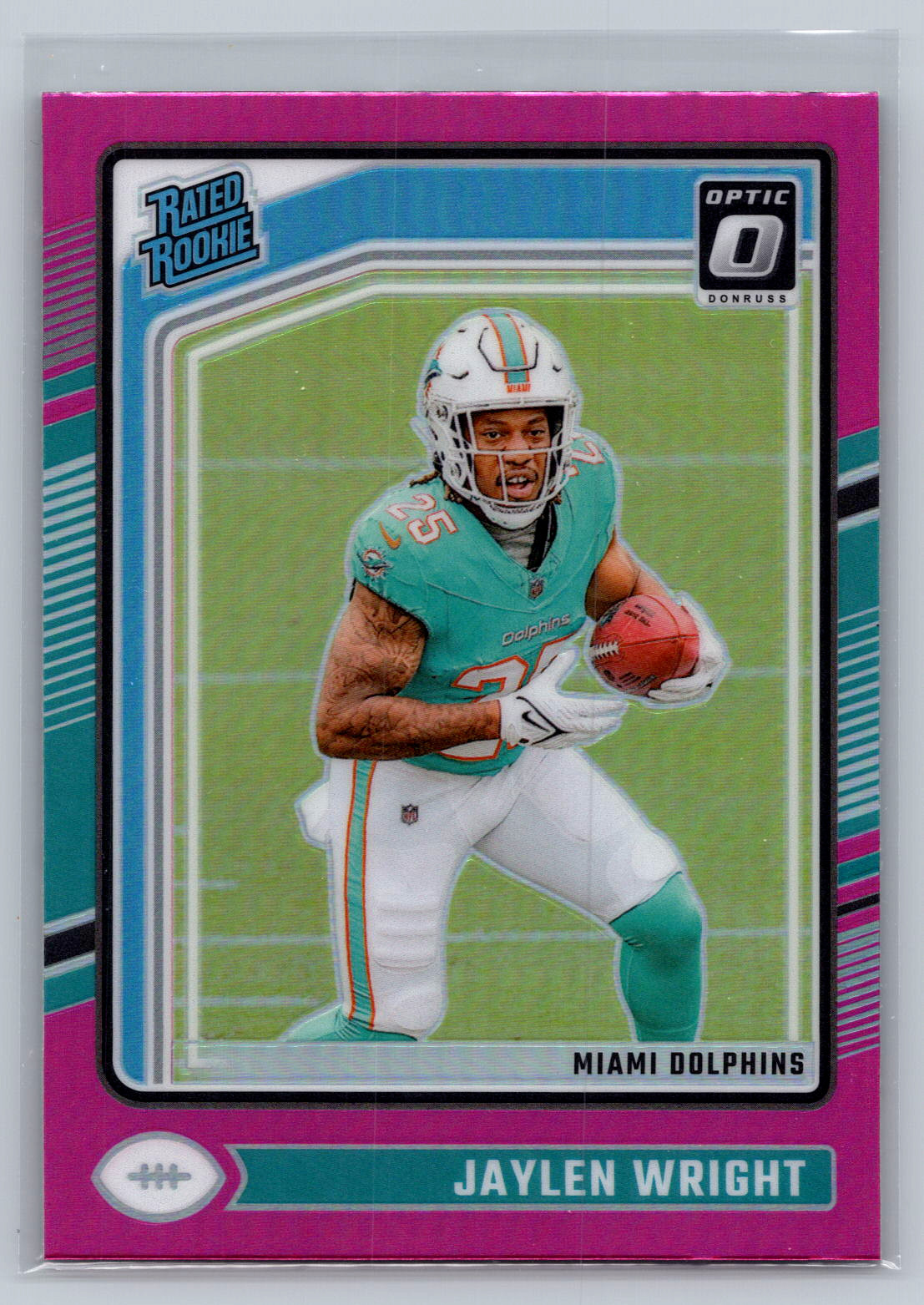 2024 Panini Donruss Optic - Rated Rookie Jaylen Wright #249 Pink Prizm (RC)