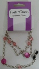 LOT OF 8 Eyewear Beaded Chains by Foster Grant Eyeglasses/Sunglasses NEW