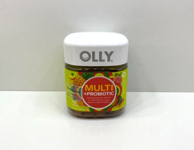 NEW Olly Multi + Probiotic Vitamins A C D E Bs Zinc Gummies SEALED 08/2025