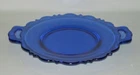 LE Smith Glass MOUNT PLEASANT "Double Shield" Cobalt Blue Two-Hdld Medium Tray