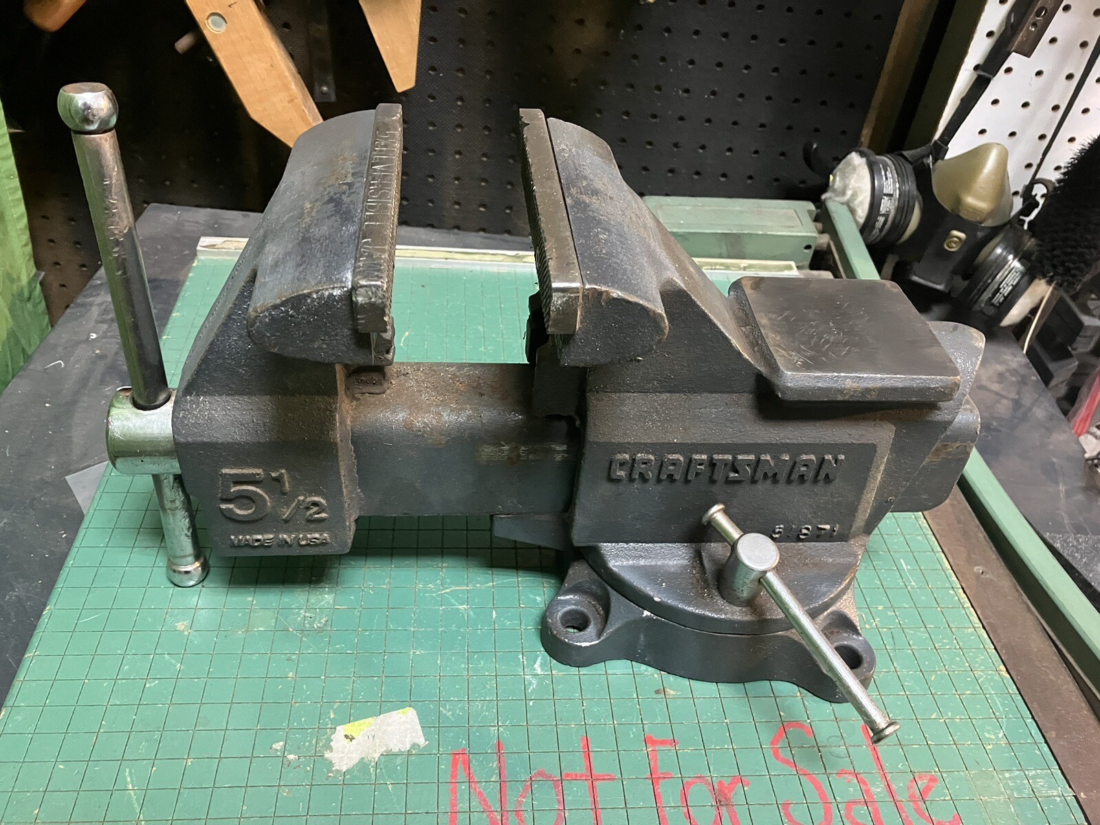 VINTAGE CRAFTSMAN 5 1/2" 51871 U.S MADE SWIVEL BASE BENCH VISE eBay