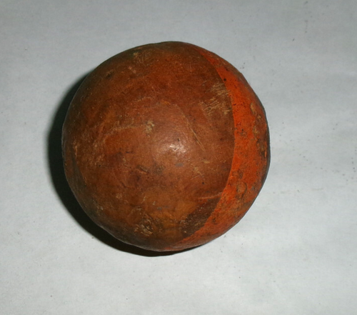 antique Croquet Wood Ball Primitive - Picture 8 of 9