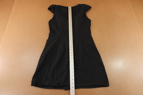 Zara Womens Medium Black Denim Cap Sleeve Sweetheart Button Front Mini Dress - Picture 7 of 8