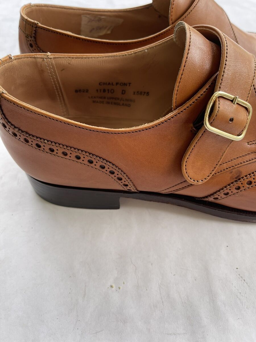 Crockett Jones Chalfont, US 10 D Brown Leather Monk Strap Crockett Jones Chalfont, US 10 D Brown Leather Monk Strap