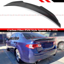 FOR 2009-14 ACURA TSX CU2 CABON FIBER PSM STYLE HIGHKICK TRUNK LID SPOILER WING